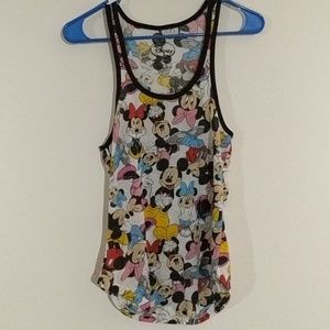Disney minnie and mickey tank top size S